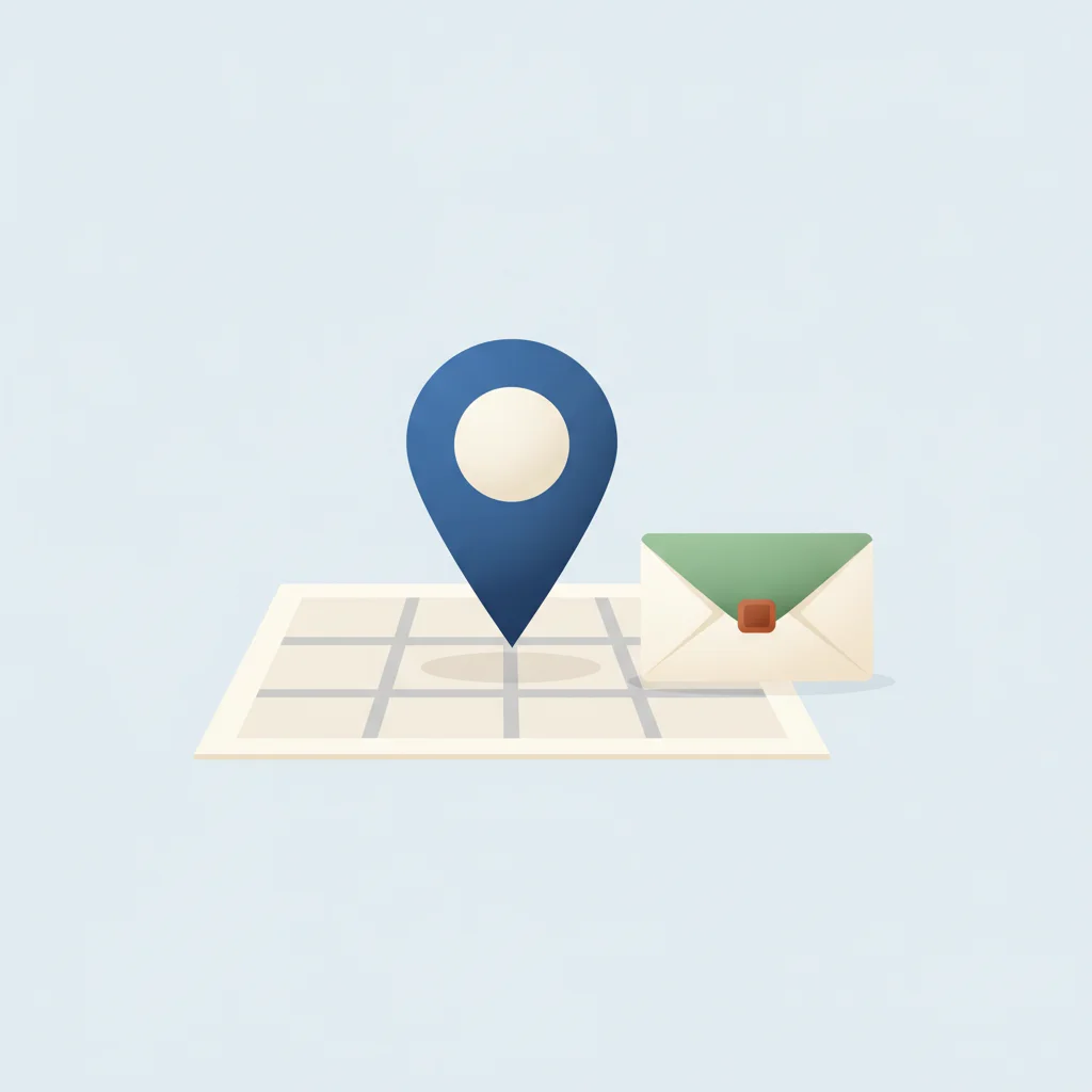 Illustration : épingle de carte sur un plan de rues